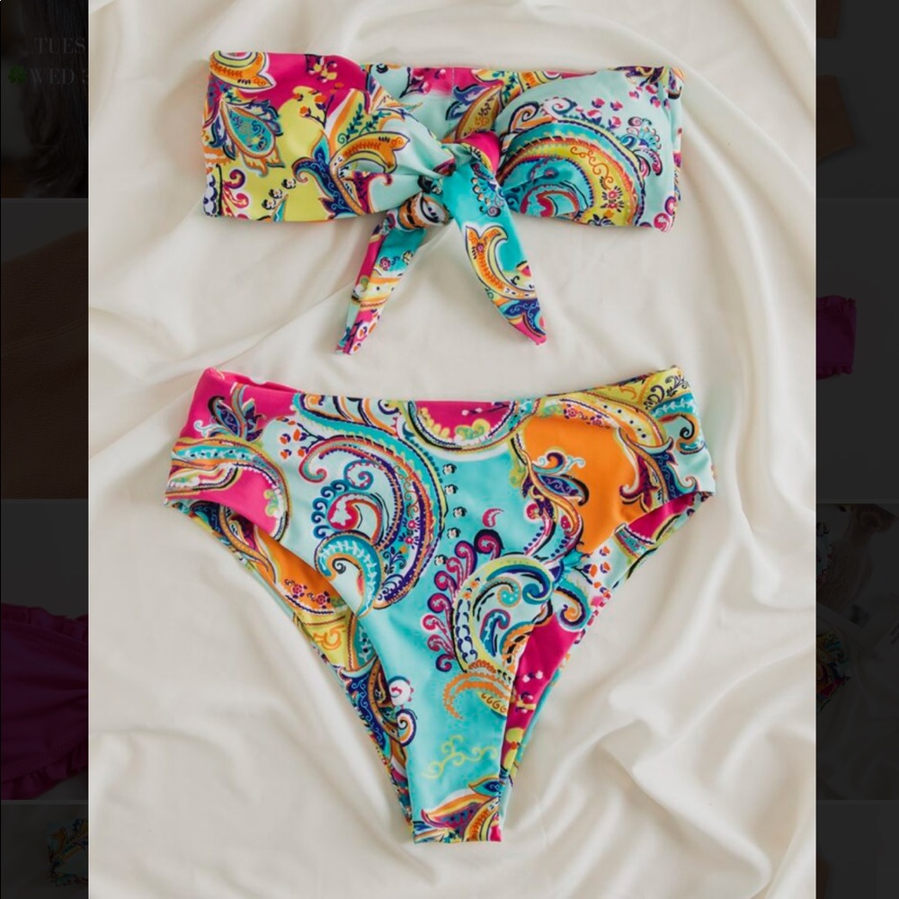 BRAND NEW- Paisley Print Bikini